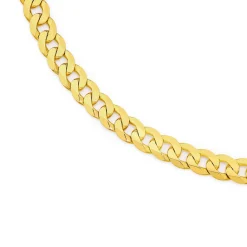 Prouds Necklaces>Solid 9Ct Gold, 55Cm Flat Curb Chain