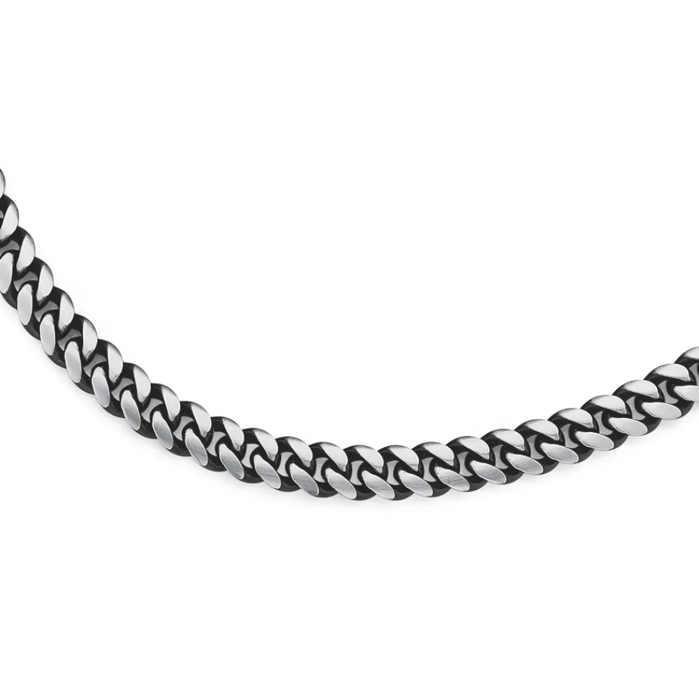 Prouds Necklaces>Stainless Steel 60Cm Black Round Curbchain