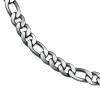 Prouds Necklaces>Stainless Steel 55Cm Black Plate Figaro Chain Large