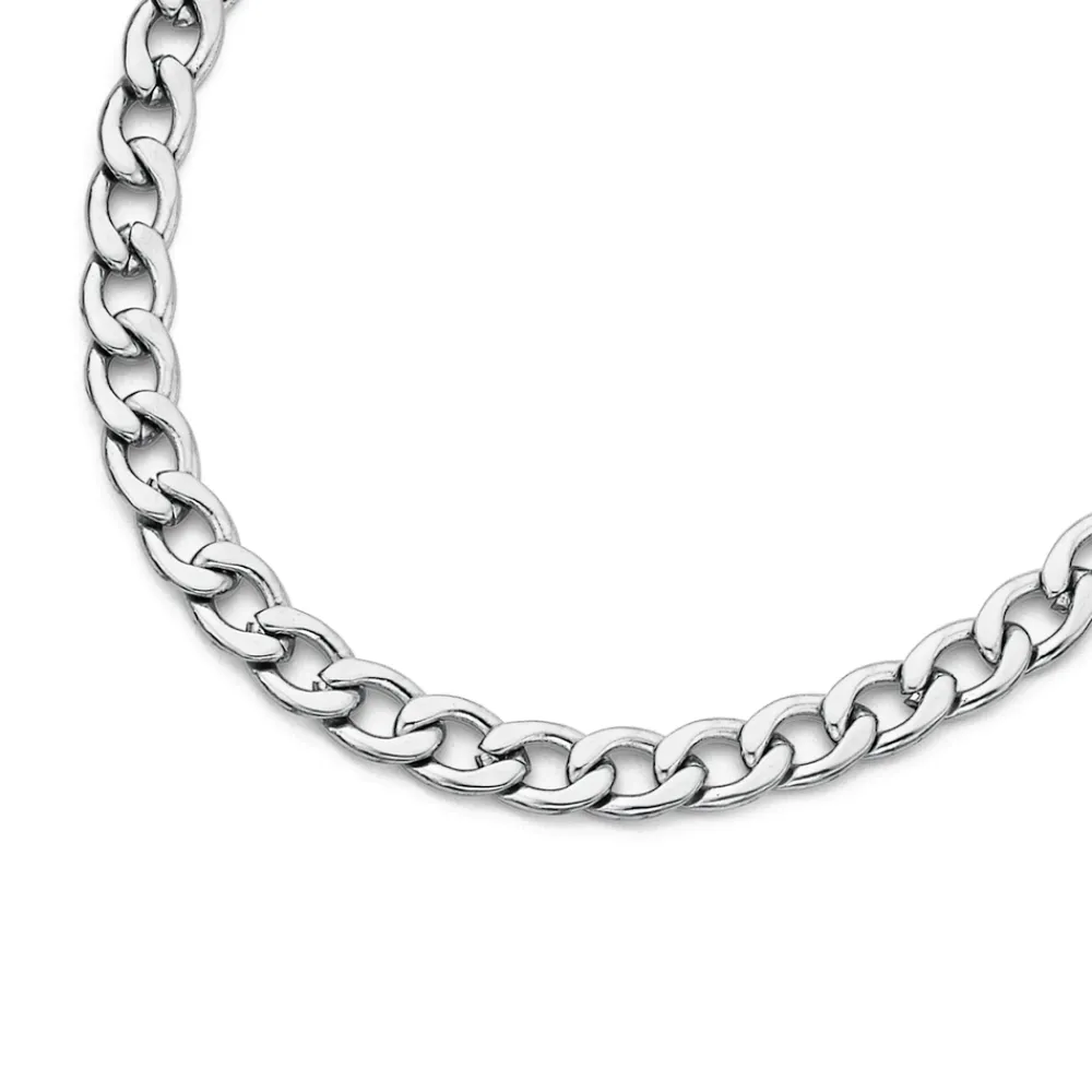 Prouds Necklaces>Steel 50Cm Open Curb Chain