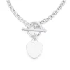 Prouds Necklaces>Sterling Silver Belcher Heart Fob Necklace
