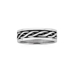 Prouds Rings>Sterling Silver Celtic Weave Ring (Size U)