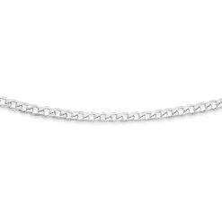Prouds Necklaces>Sterling Silver 40Cm Bevelled Curb Chain