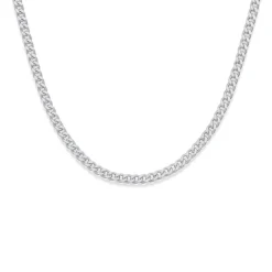 Prouds Necklaces>Sterling Silver 50Cm Diamond Cut Curb Chain