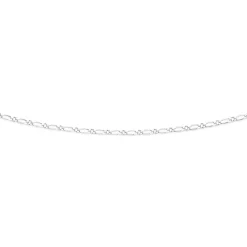 Prouds Necklaces>Sterling Silver 45Cm Fine 1+1 Figaro Chain