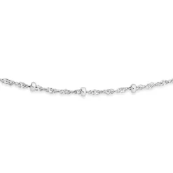 Prouds Necklaces>Sterling Silver 45Cm Twist Rope & Ball Chain