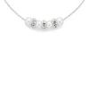 Prouds Necklaces>Sterling Silver Crystal Andpearl Necklace