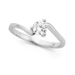 Prouds Rings>Sterling Silver Cubic Zirconia Ring In White