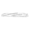 Prouds Bangles>Sterling Silver Cz Crossover Hinge Bangle In White