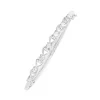 Prouds Bangles>Sterling Silver Cz Hearts Bangle In White