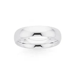 Prouds Rings>Sterling Silver Ladies 5Mm Comfort Curve Wedder