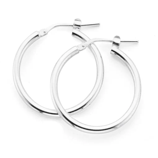 Prouds Earrings>Sterling Silver 20Mm Hoop Earrings