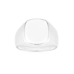 Prouds Rings>Sterling Silver Plain Tonneau Signet Gents Ring. Available In Sizes U, W & Y.