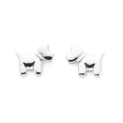 Prouds Earrings>Sterling Silver Puppy Stud Earrings