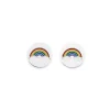 Prouds Earrings>Sterling Silver Rainbow Round Earrings