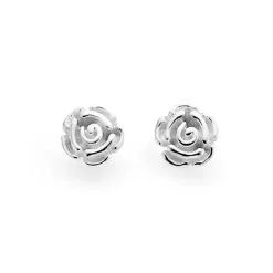 Prouds Earrings>Sterling Silver Rose Studs Earrings