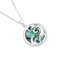 Prouds Pendants>Sterling Silver Round Paua Shell Dolphin Pendant "Glide Through The Day With Ease, Find Your Life's Purpose & Never Lose Your Playful Spirit" Approximate Measurement 20Mm In Diameter