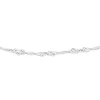 Prouds Necklaces>Sterling Silver Serpentine Twist & Ball Necklet