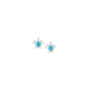 Prouds Earrings>Sterling Silver Synthetic Opal And Cubic Zirconia Turtle Stud Earrings
