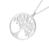 Prouds Pendants>Sterling Silver Tree Of Life Cz Pendant In White