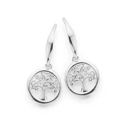Prouds Earrings>Sterling Silver Tree Of Life Earrings