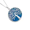 Prouds Pendants>Sterling Silver Tree Of Life Pendant In Blue