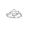 Prouds Rings>Sterling Silver Tween Cubic Zirconia Twist Ring In White