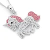 Prouds Pendants>Sterling Silver Unicorn Pendant In Pink
