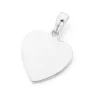 Prouds Charms>Sterling Silverplain Heart Disc