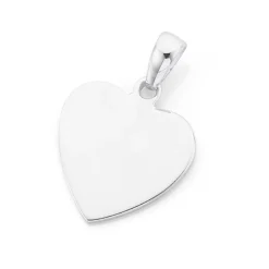 Prouds Charms>Sterling Silverplain Heart Disc