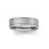 Prouds Rings>Titanium Flat With Rail Design Ring