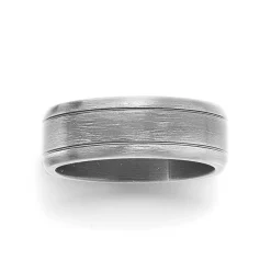 Prouds Rings>Titanium 8Mm Wide Gents Ring
