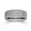 Prouds Rings>Tungsten Carbide Three Ridge Ring